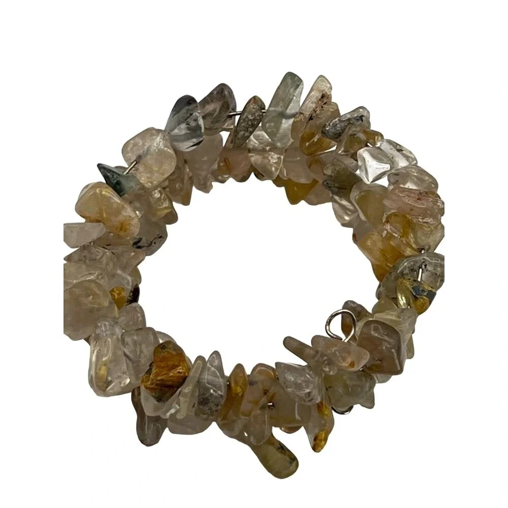 Vintage Citrine & Agate Stone Necklace And Bracelet Set - Picture 10 of 12